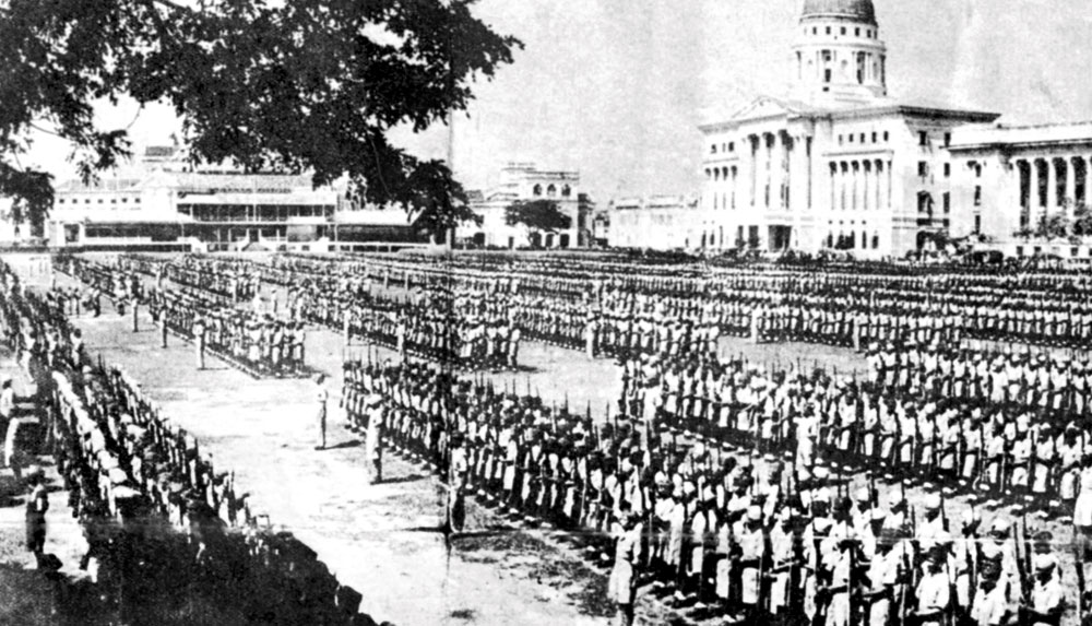 An image Subhash Chandra Bose INA troops