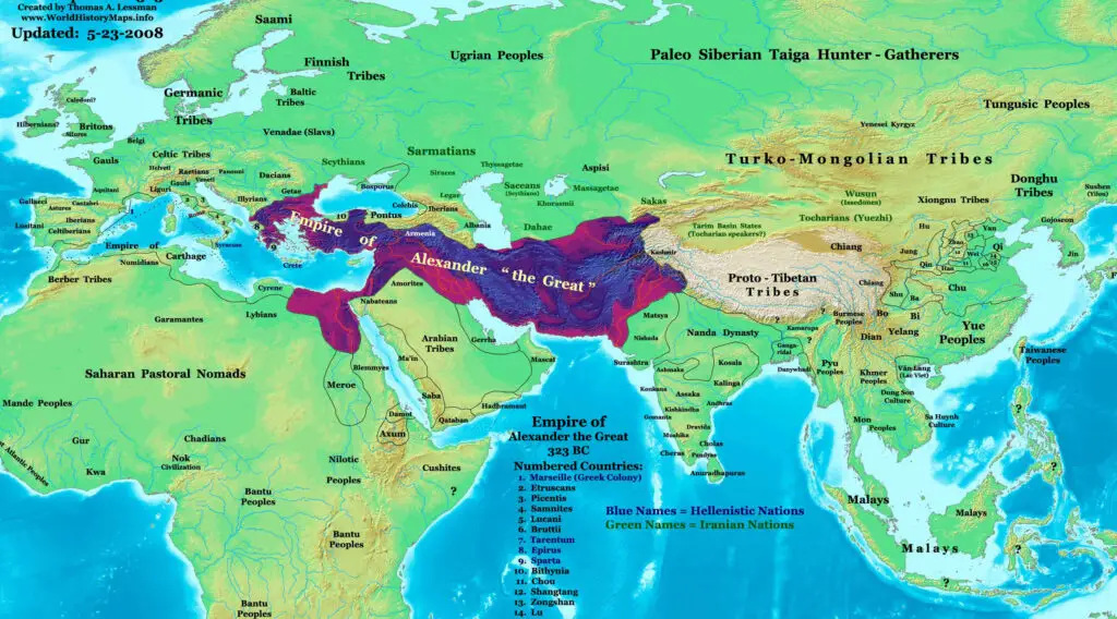 World Map in 323 BC